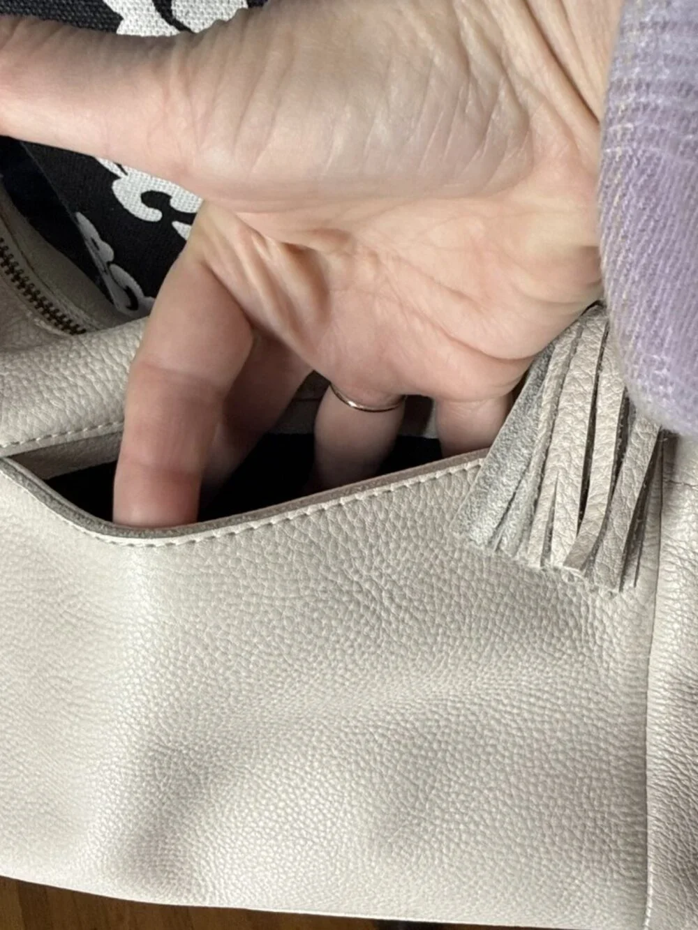 The Sak Collective Keira Sand Leather Hobo Shoulder Purse